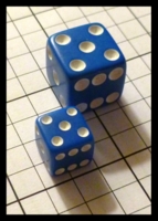 Dice : Dice - 6D Pipped - Blue Two Size - Ebay Feb 2013